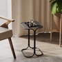 Hanah Home SHB-001 Mesa de Centro de Metal 100%, Negra, 30x52x30 cm